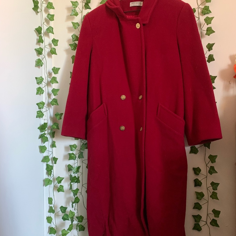 Vintage Union Forecaster of Boston Red Wool Peacoat 14